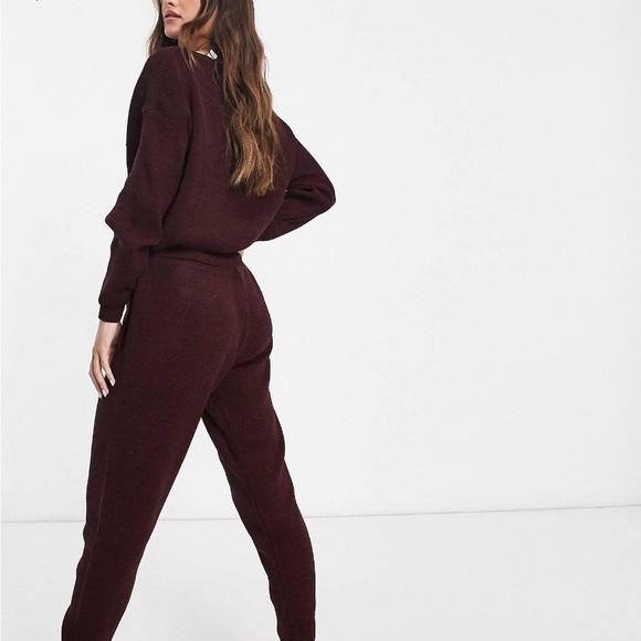 Burgundy Knit Loungewear Set - Picture 4 of 4